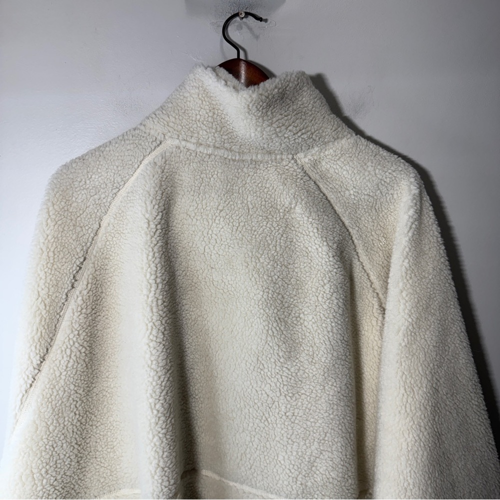 Old Navy Cozy Teddy Sherpa Long Zip Jacket Size XXL Relaxed Oversized Boxy - Picture 5 of 10